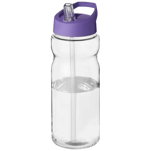 Bidon sport publicitaire plastique recyclé 650 ml H2O Eco Translucide et Violet